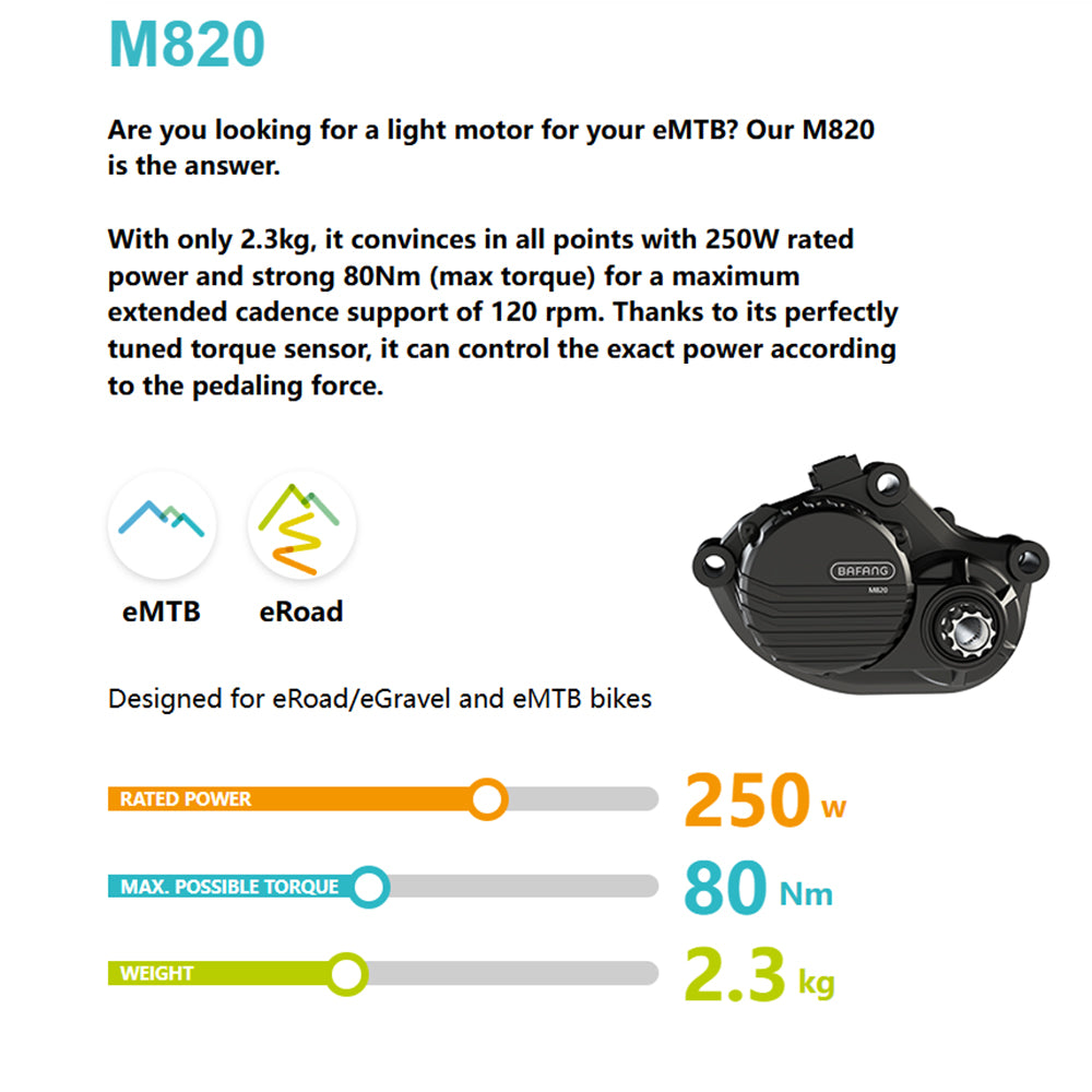 BAFANG M820 48V250W kit