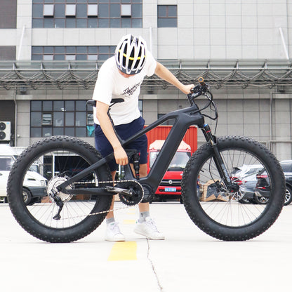 fat e bike cube fat LOKI Carbon eMTB | 4" Fat Tires | Bafang M620
