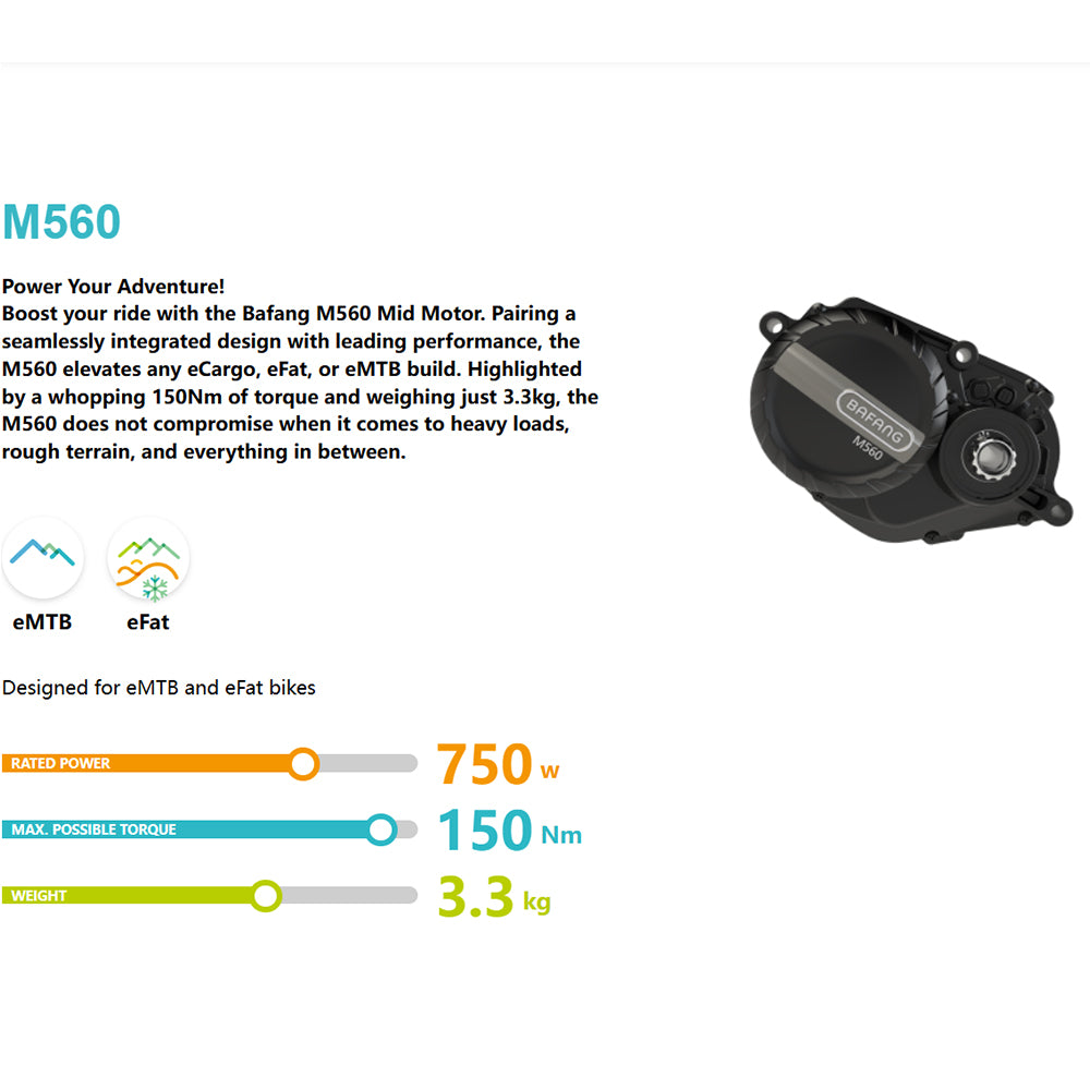 BAFANG M560/ G5300 motor 48V 500/750W kit with DCP010 Display
