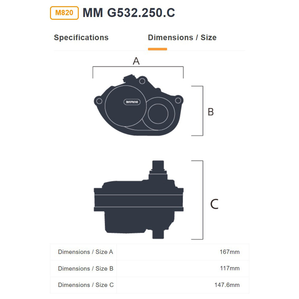 BAFANG M820 48V250W kit